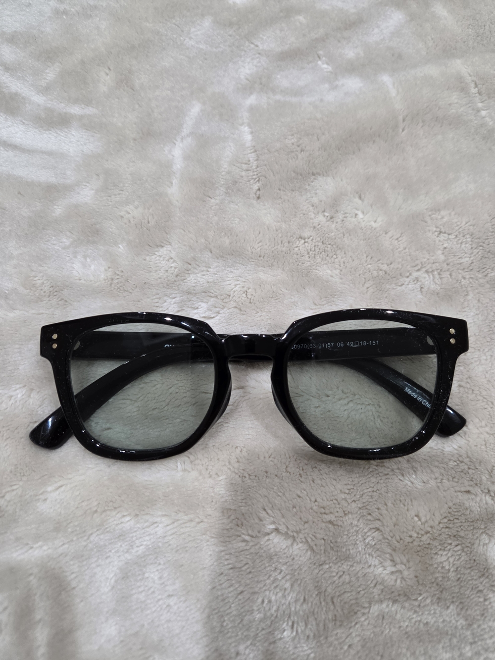Green Tint Black Frame Unisex Sunglasses From Japan